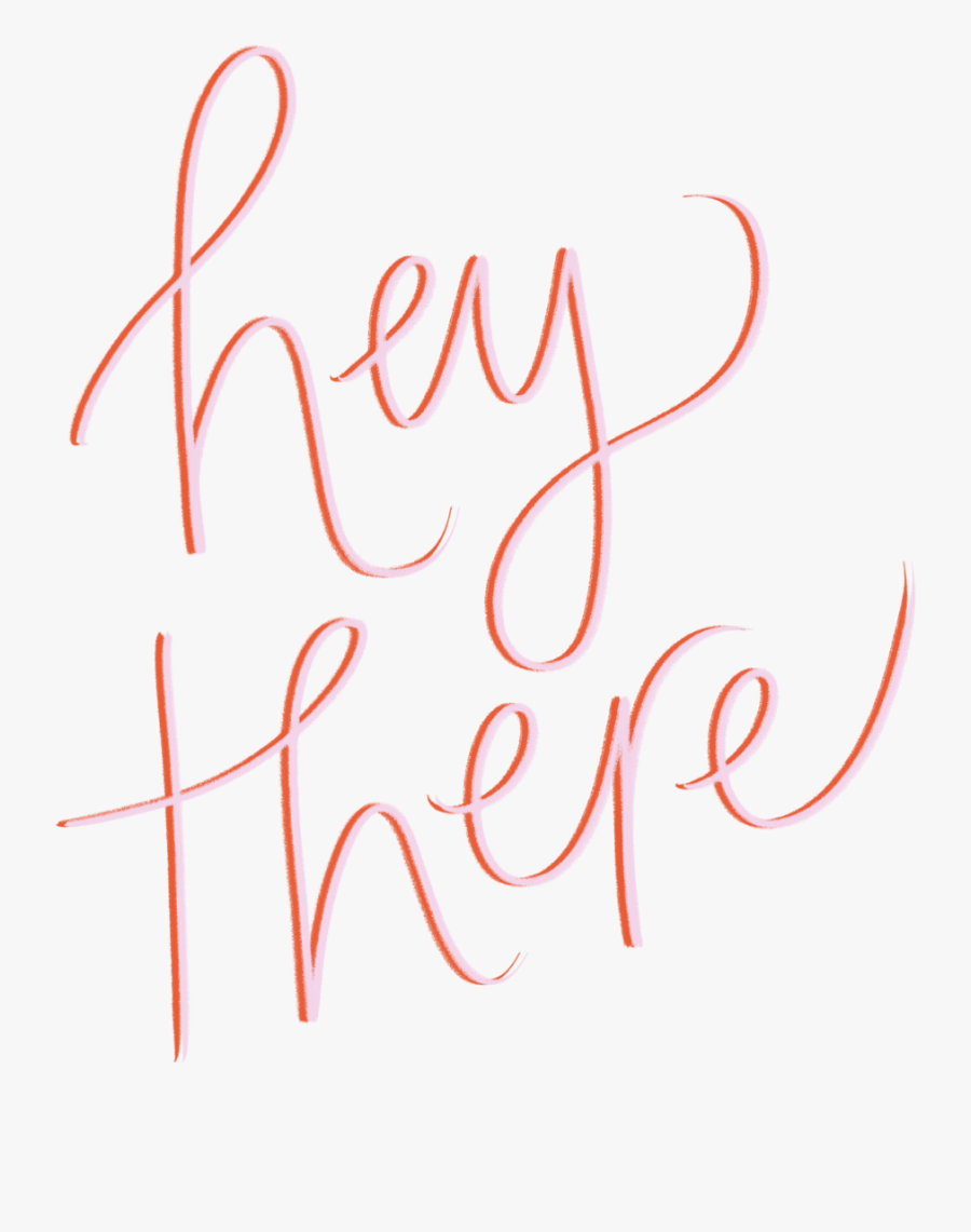 Emma Vendetta-hey There - Calligraphy, Transparent Clipart