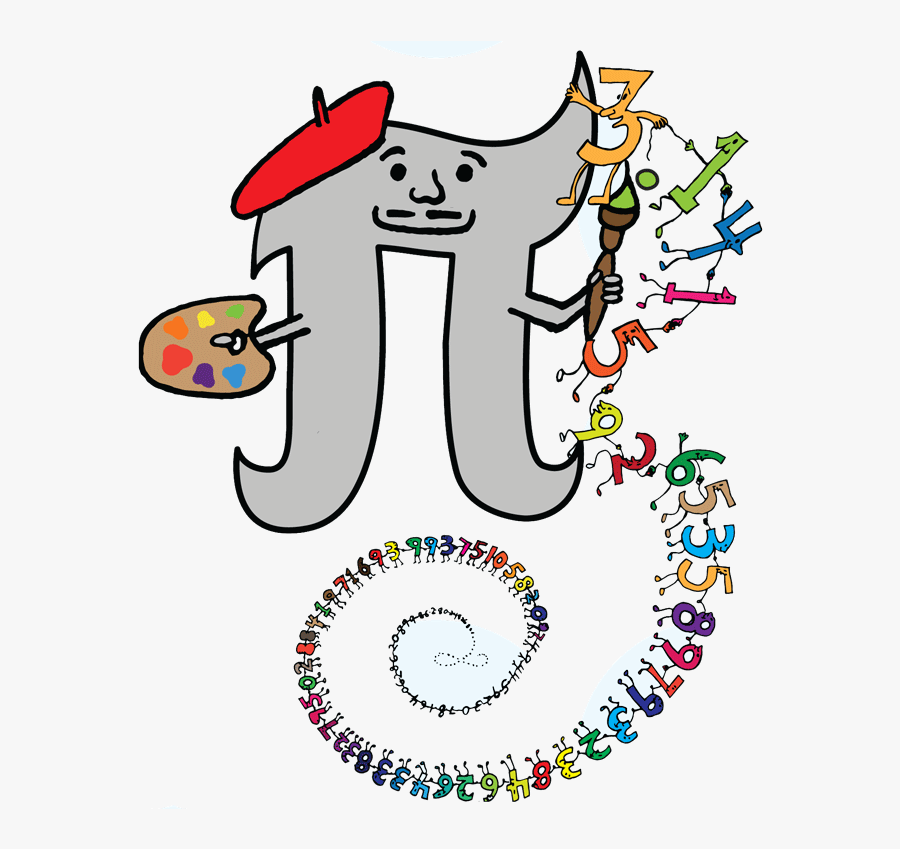 Math Cartoon For Pi Day, Transparent Clipart