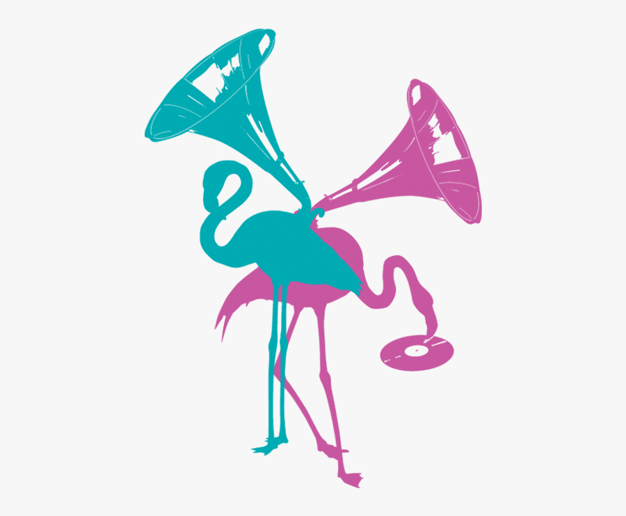 Phono Del Sol Flamingoes - Illustration, Transparent Clipart