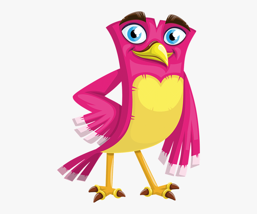Female Bird Cartoon, Transparent Clipart