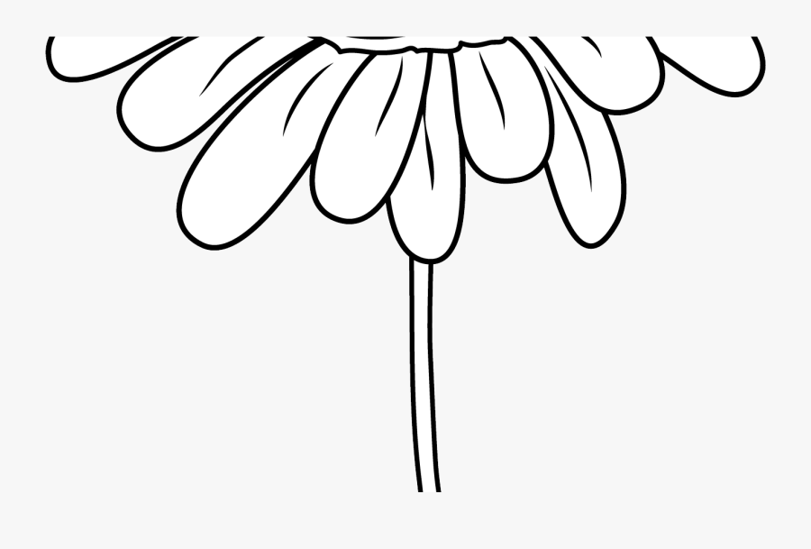 Daisies Clipart Flower Coloring Page - Illustration, Transparent Clipart