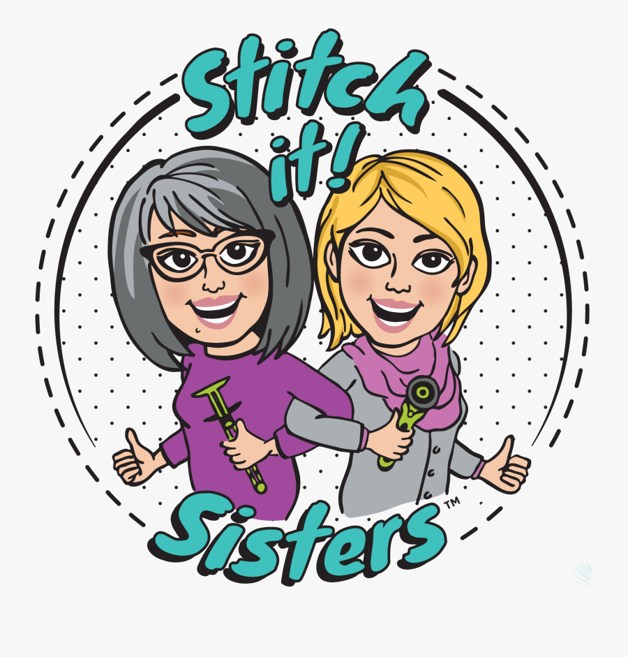 Join Stitch It Sisters - Cartoon, Transparent Clipart