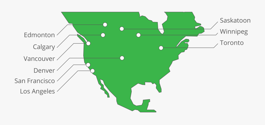 Mexico Canada And Us Map, Transparent Clipart