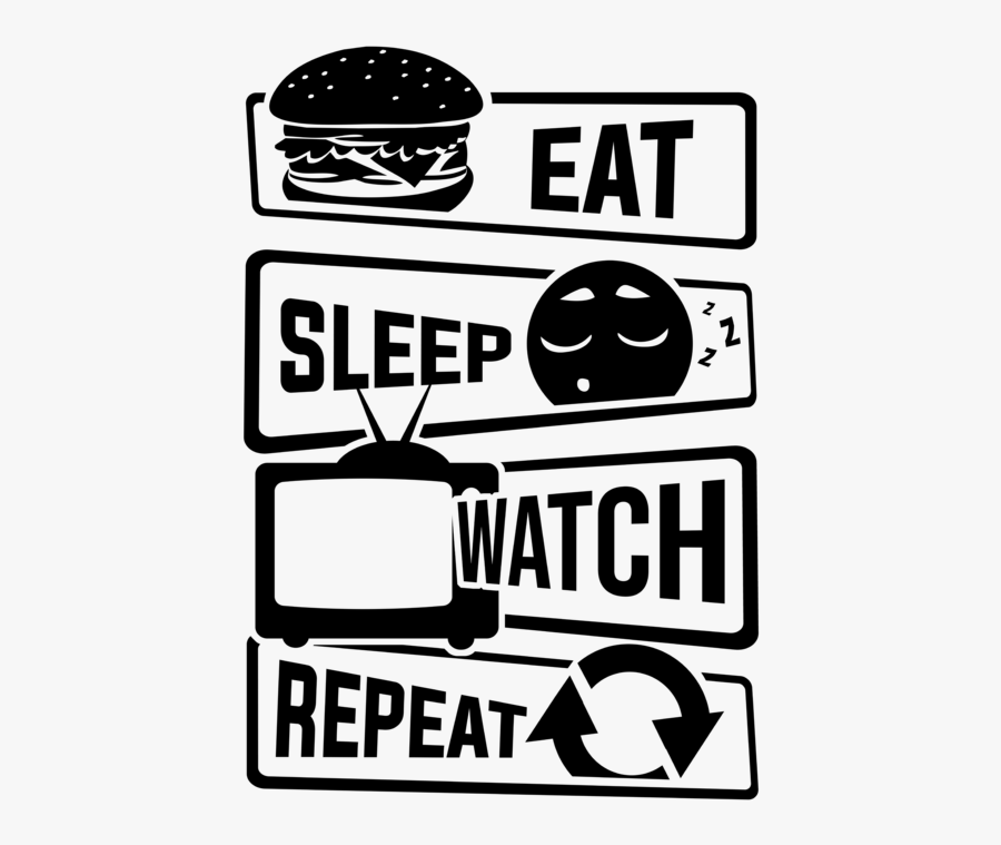 Eat Sleep Football Repeat, Transparent Clipart