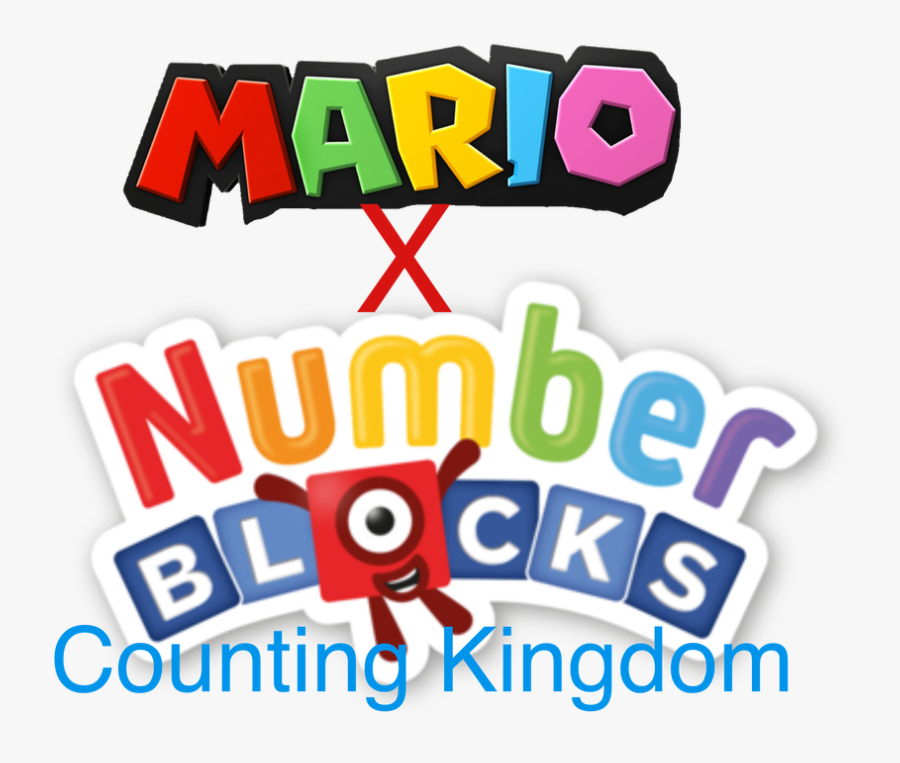 Mario X Numberblocks Counting Kingdom Logo By Alexiscurry - Graphic Design, Transparent Clipart