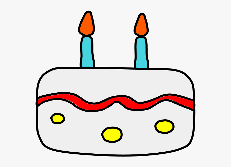 Birthday Cake, Vanilla, White Frosting, Candles, Transparent Clipart