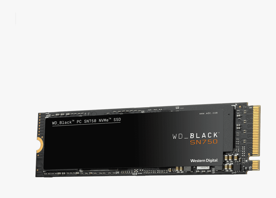250gb Wd Black™ Sn750 Nvme™ Ssd - Western Digital 750 Ssd M2, Transparent Clipart