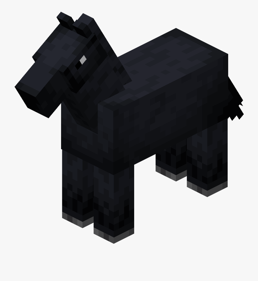 Black Horse - Brown And White Minecraft Horse, Transparent Clipart