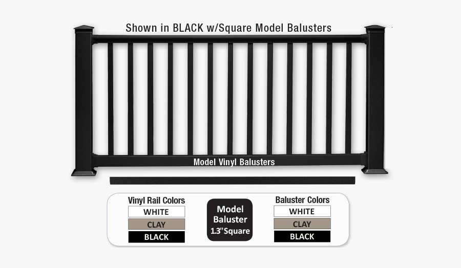 200 Series Model Full Black Tab - Guard Rail, Transparent Clipart