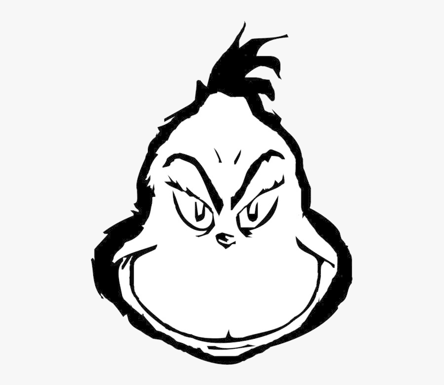 grinch clip art black and white transparent png  grinch