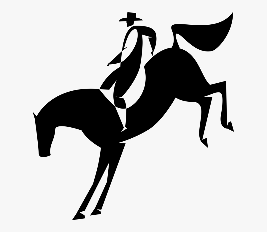 Broncos Vector Silhouette - Png Vaqueiro, Transparent Clipart