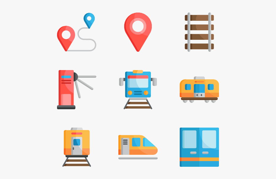 Clipart Train Railway Station - Train Station Icons, Transparent Clipart