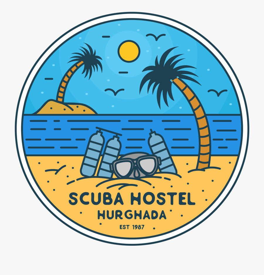 Scuba Hostel Logo - Circle, Transparent Clipart