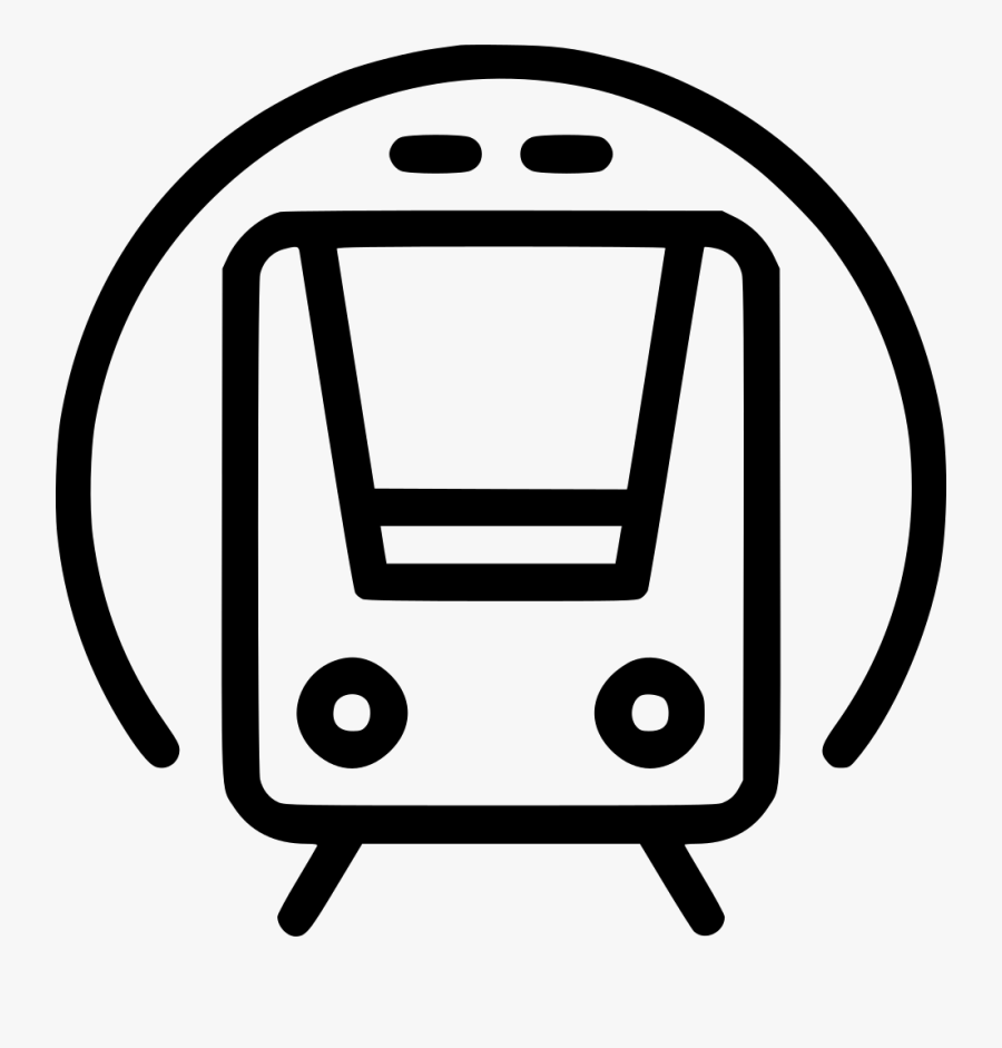 Metro Train Public Subway Comments - Icon Subway Black And White, Transparent Clipart