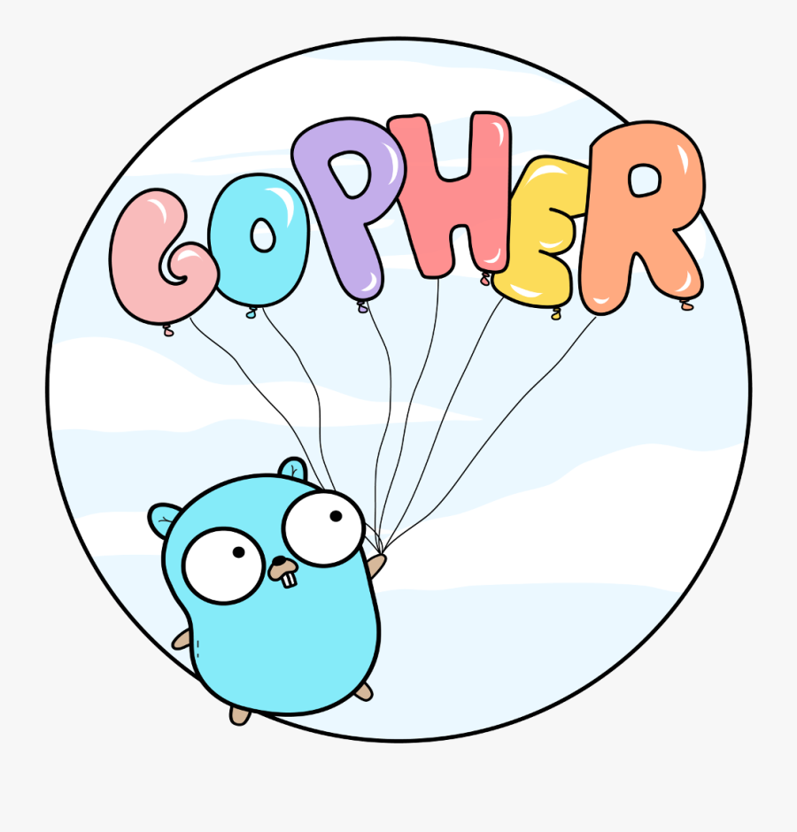 Gopher With Balloons, Transparent Clipart