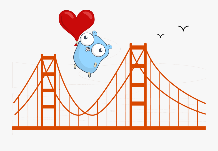 Mid 300 Gopherpalooza Logo - Golden Gate Bridge Sticker, Transparent Clipart