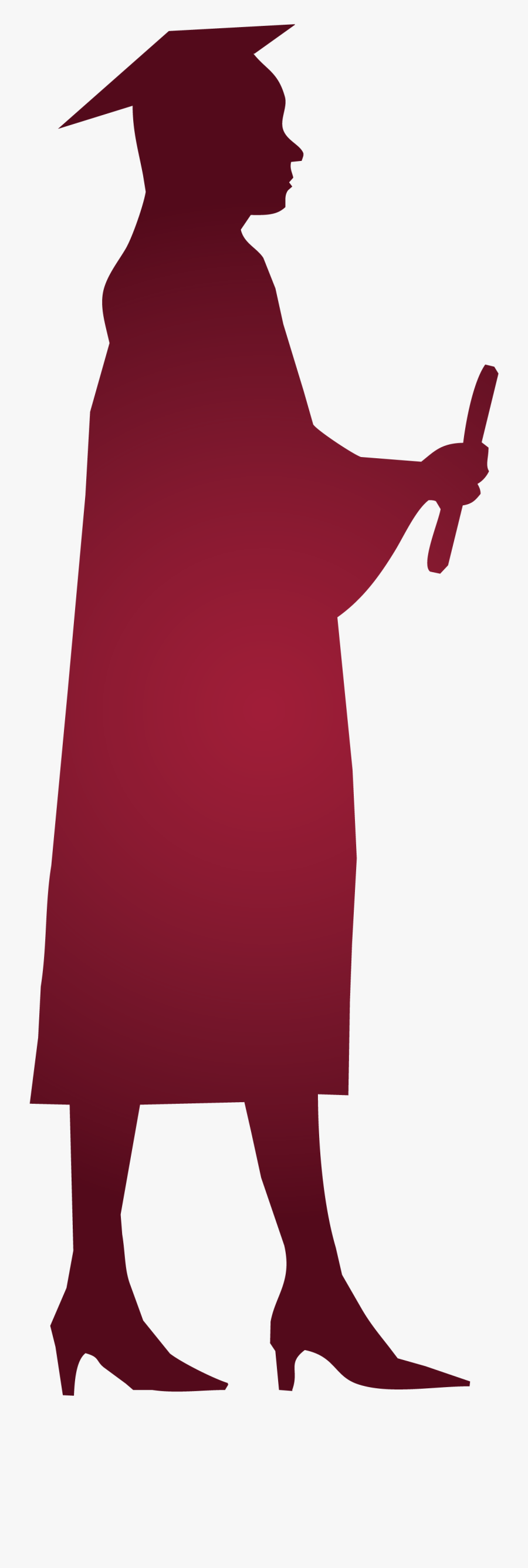 Student Graduation Ceremony Silhouette Square Academic - Graduation Silhouette Clipart, Transparent Clipart