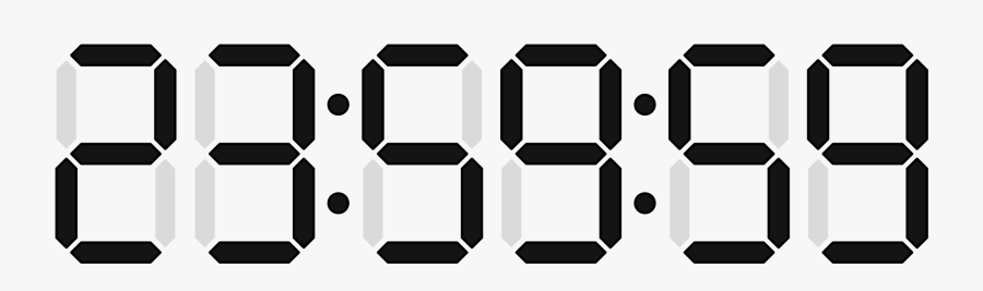 Digital Clock Number Png, Transparent Clipart