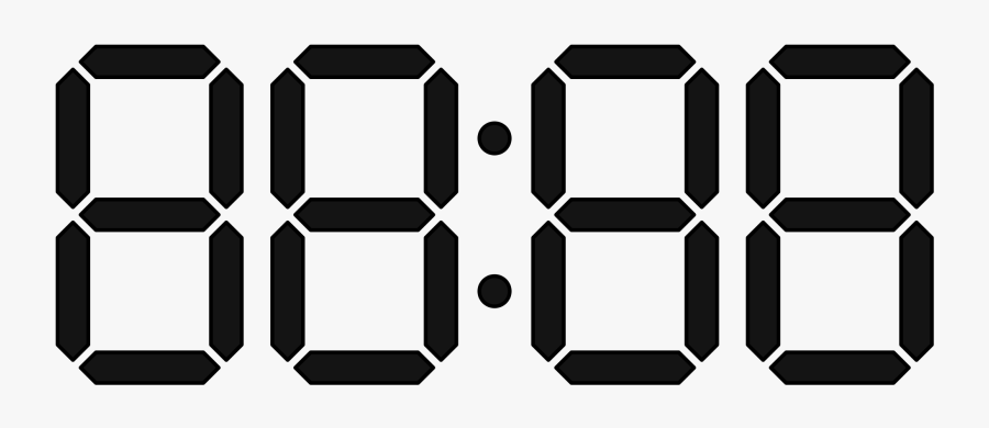 Digital Clock Number Png, Transparent Clipart