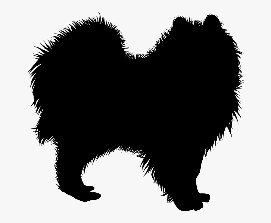 Pomeranian Vector Huge Freebie Download For Powerpoint - Samoyed Silhouette, Transparent Clipart