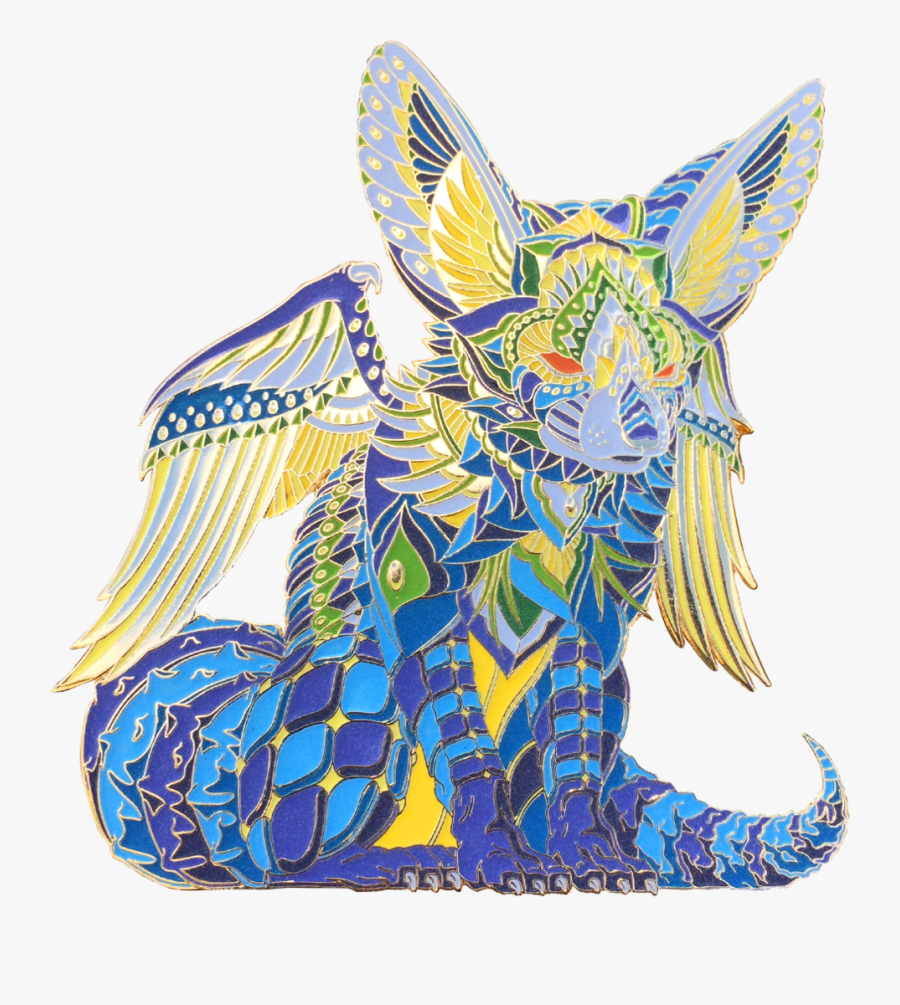 Neptune Fox Pin - Illustration, Transparent Clipart