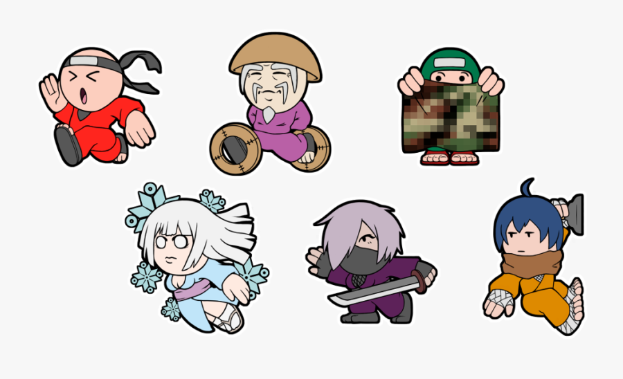 Super Hyperactive Ninja Characters, Transparent Clipart