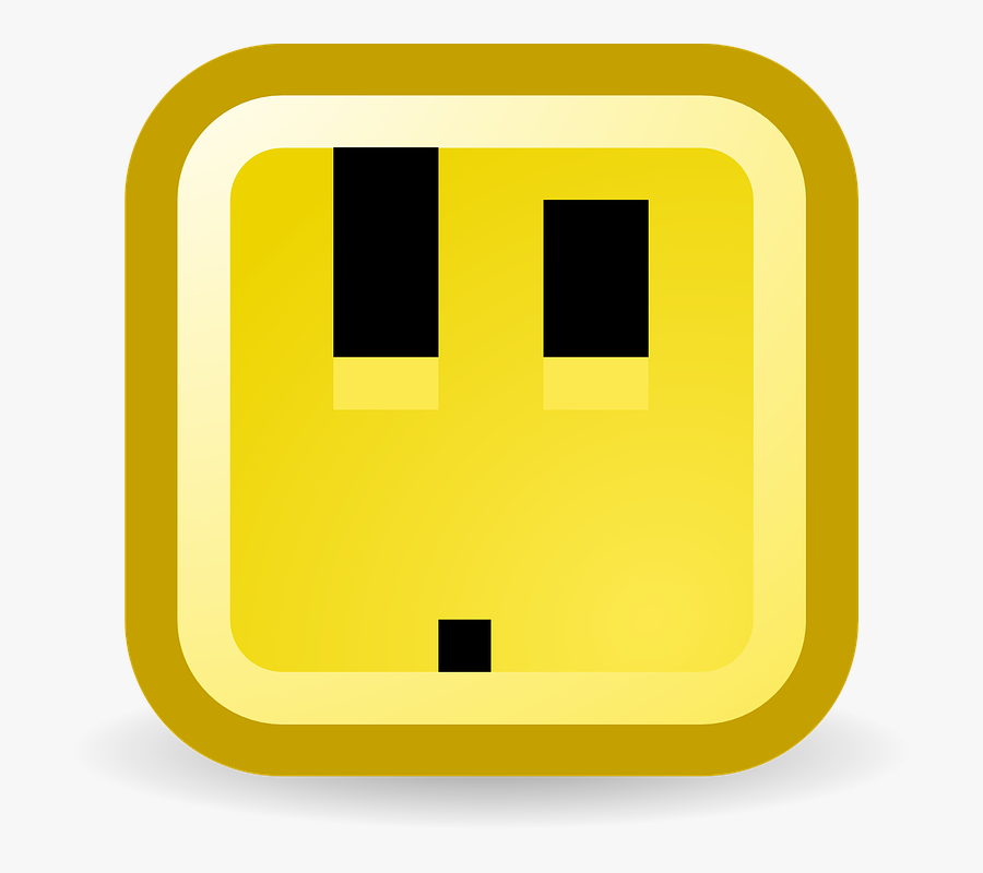 Confused, Surprised, Smiley, Computer, Pixelated - Portable Network Graphics, Transparent Clipart