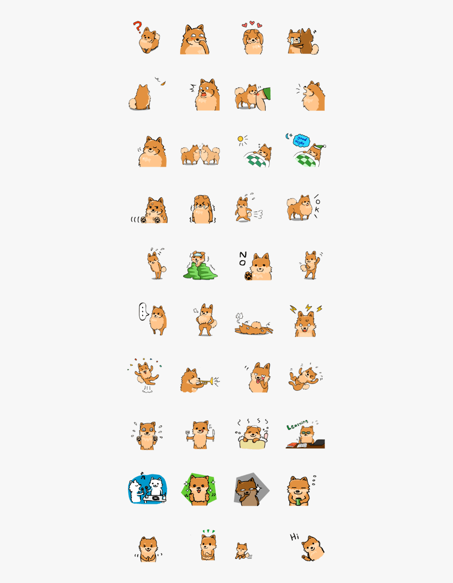 สติ ก เกอร์ หมา ปอม, Transparent Clipart