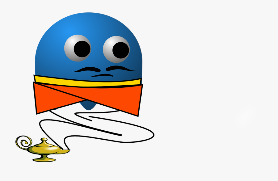 Genie In A Bottle Genie Pacman Free Picture - Aladdin Lamp, Transparent Clipart