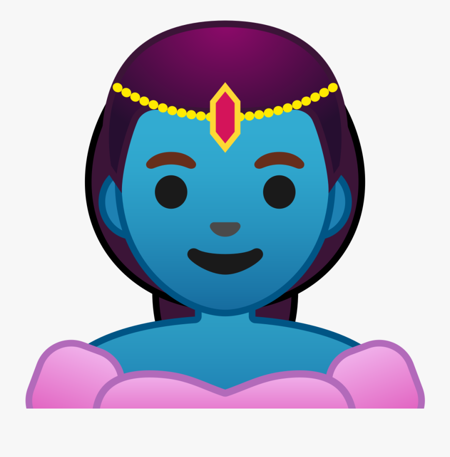 Blue Woman Emoji, Transparent Clipart