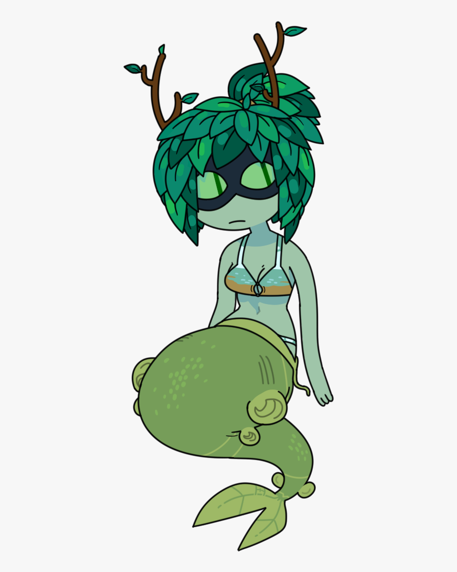 Green Fictional Character Vertebrate Plant Mythical - Adventure Time Frog Mermaid, Transparent Clipart