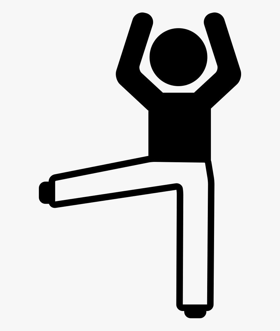 Man Standing Up Stretching Leg - Icon, Transparent Clipart