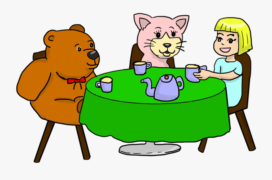 Tea, Tea Party, Playing, Toy, Pretend, Imaginary - Cartoon, Transparent Clipart