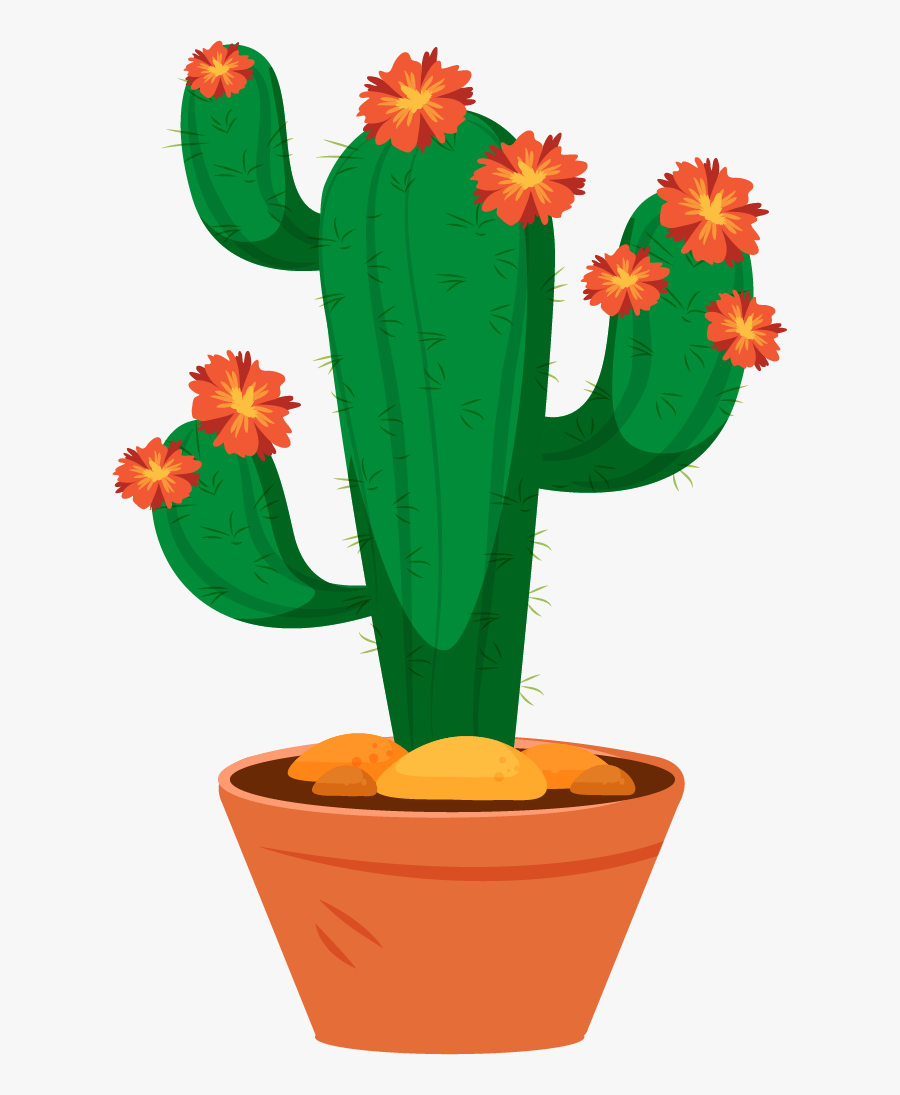 Large-flowered Cactus, Transparent Clipart