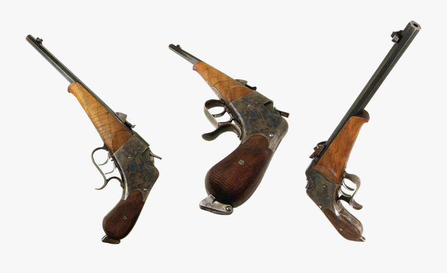 Clip Art Free Photo Pistols Vintage - Firearm, Transparent Clipart
