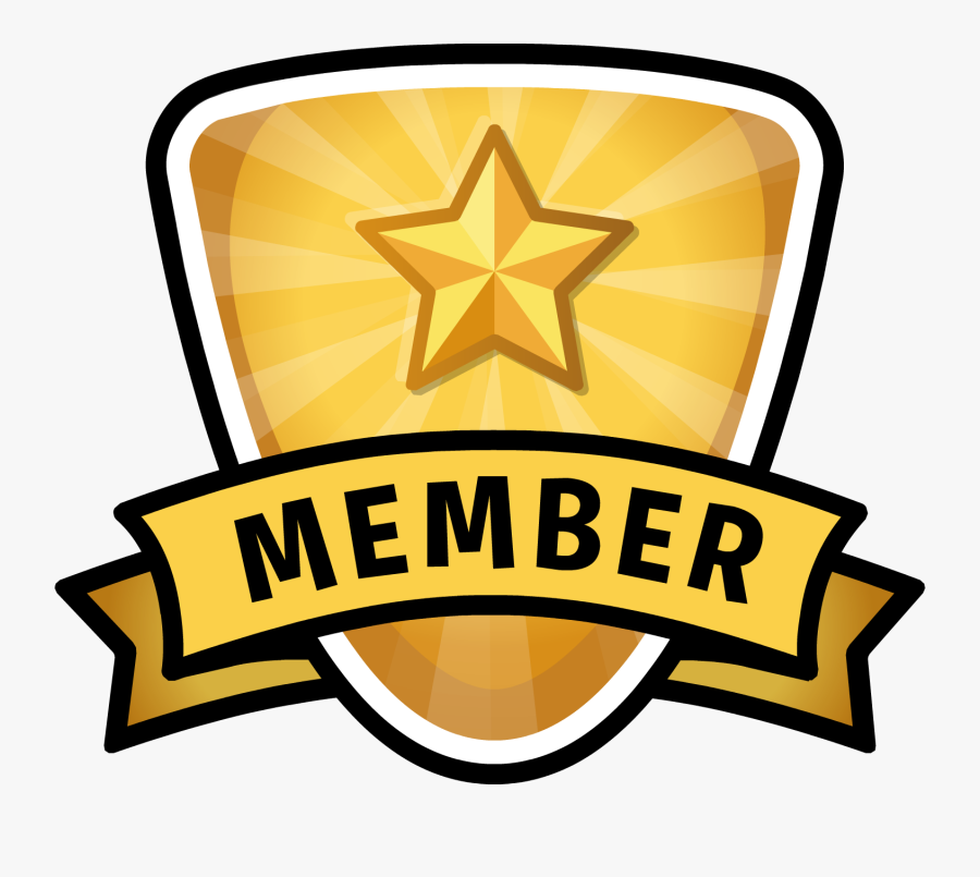 Membership Badge - Club Penguin Member Badge, Transparent Clipart