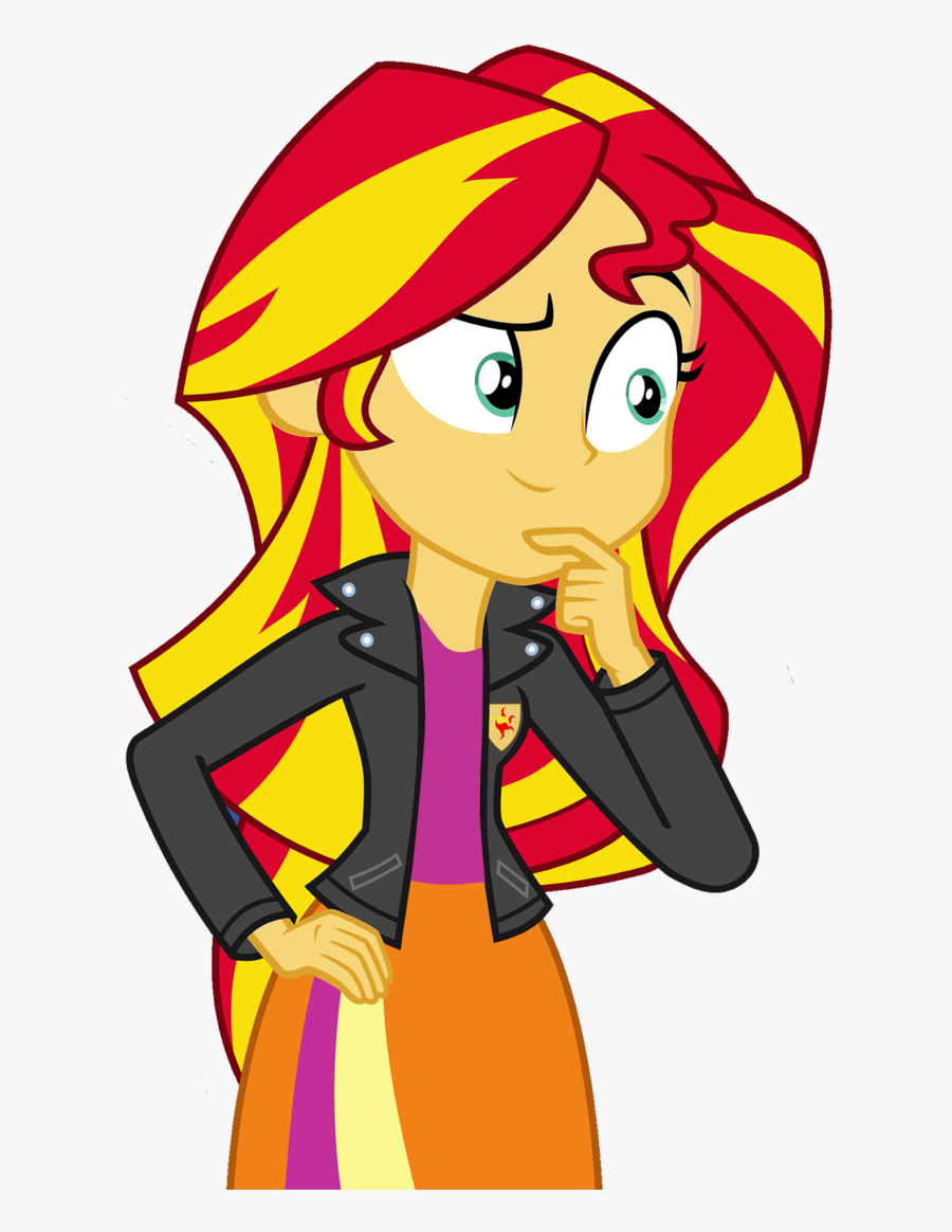 Chin Clipart Hand On - Sunset Shimmer Smile, Transparent Clipart