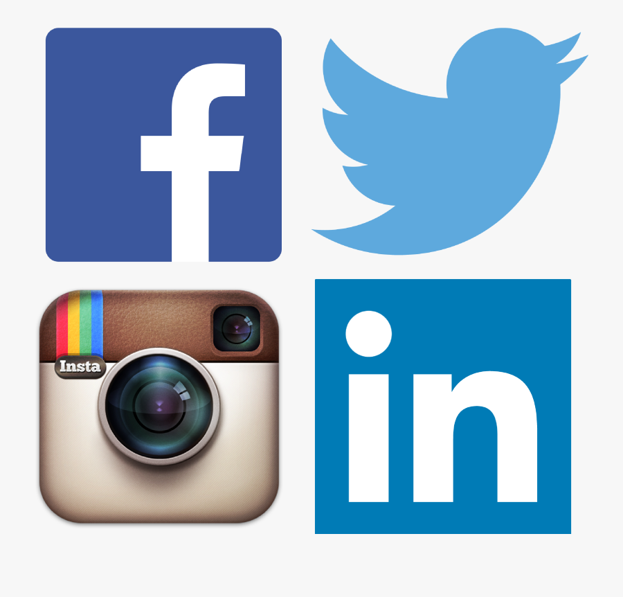 Facebook Clipart Twitter Logo - Social Media Facebook Twitter Linkedin Instagram, Transparent Clipart