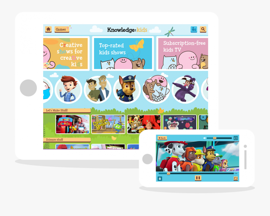 Watch Your Favourite Kids Shows On Your Tablet And - Kids App, Transparent Clipart