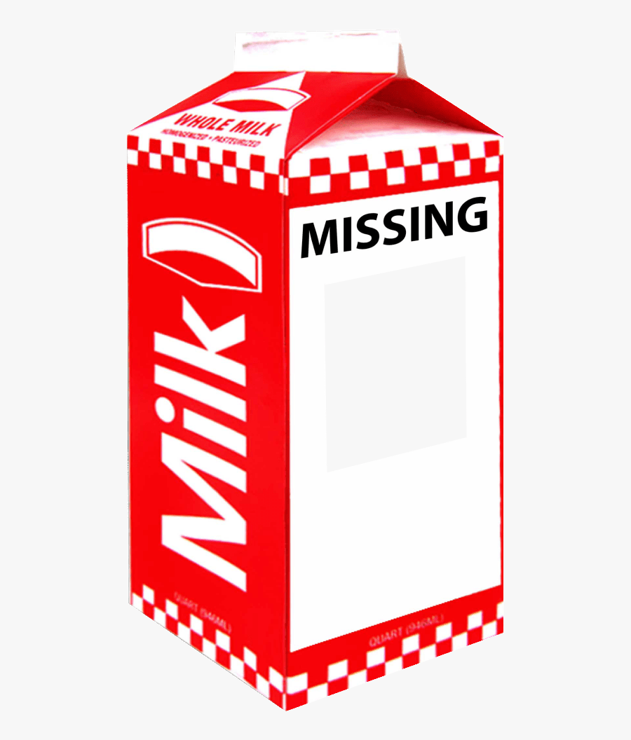 Missing Milk Carton Png, Transparent Clipart