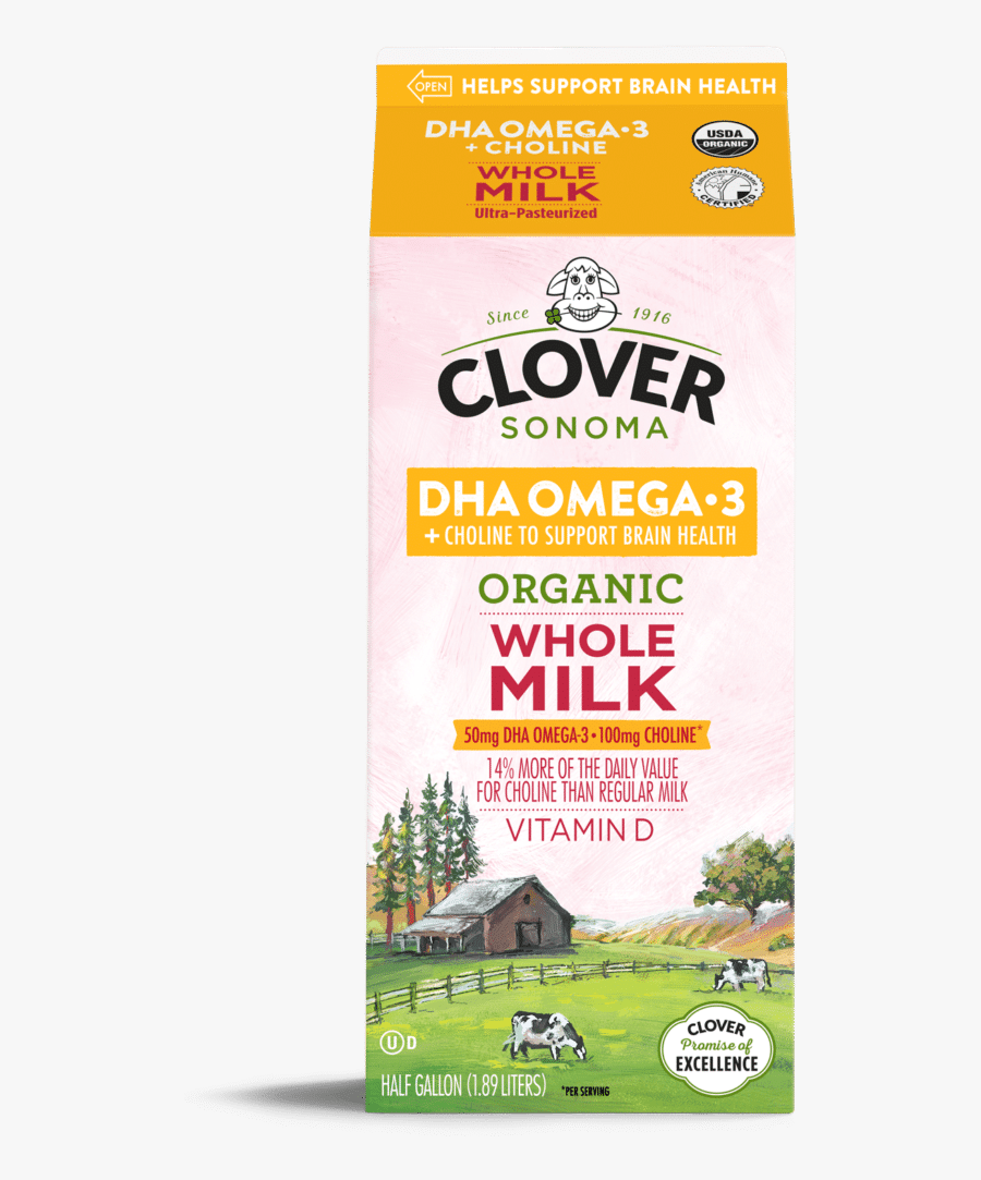 Clover Omega 3 Milk, Transparent Clipart
