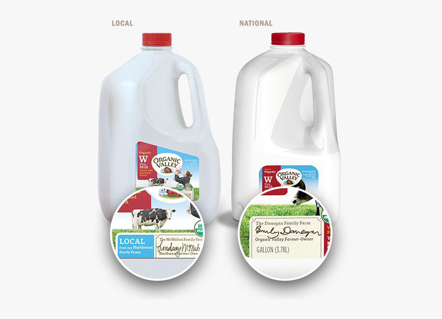 Organic Valley Local And National Whole Milk - Plastic Bottle, Transparent Clipart