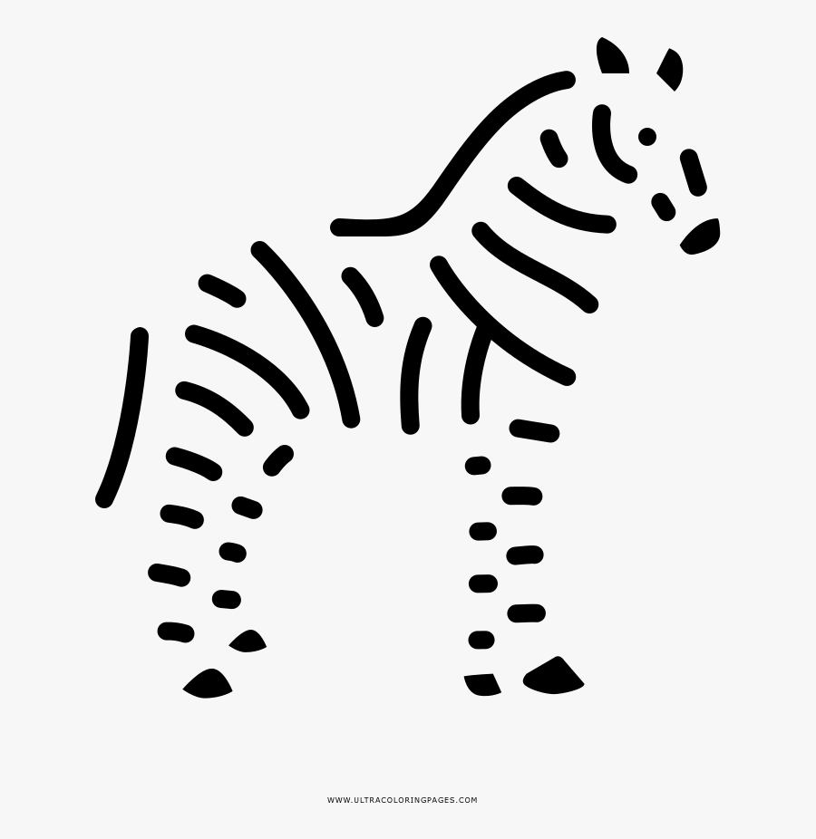 Zebra Coloring Page - Zebra, Transparent Clipart