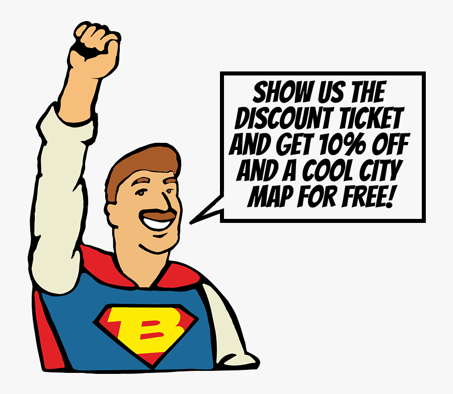 Get 10% Discount And A Free City Map - Cartoon, Transparent Clipart