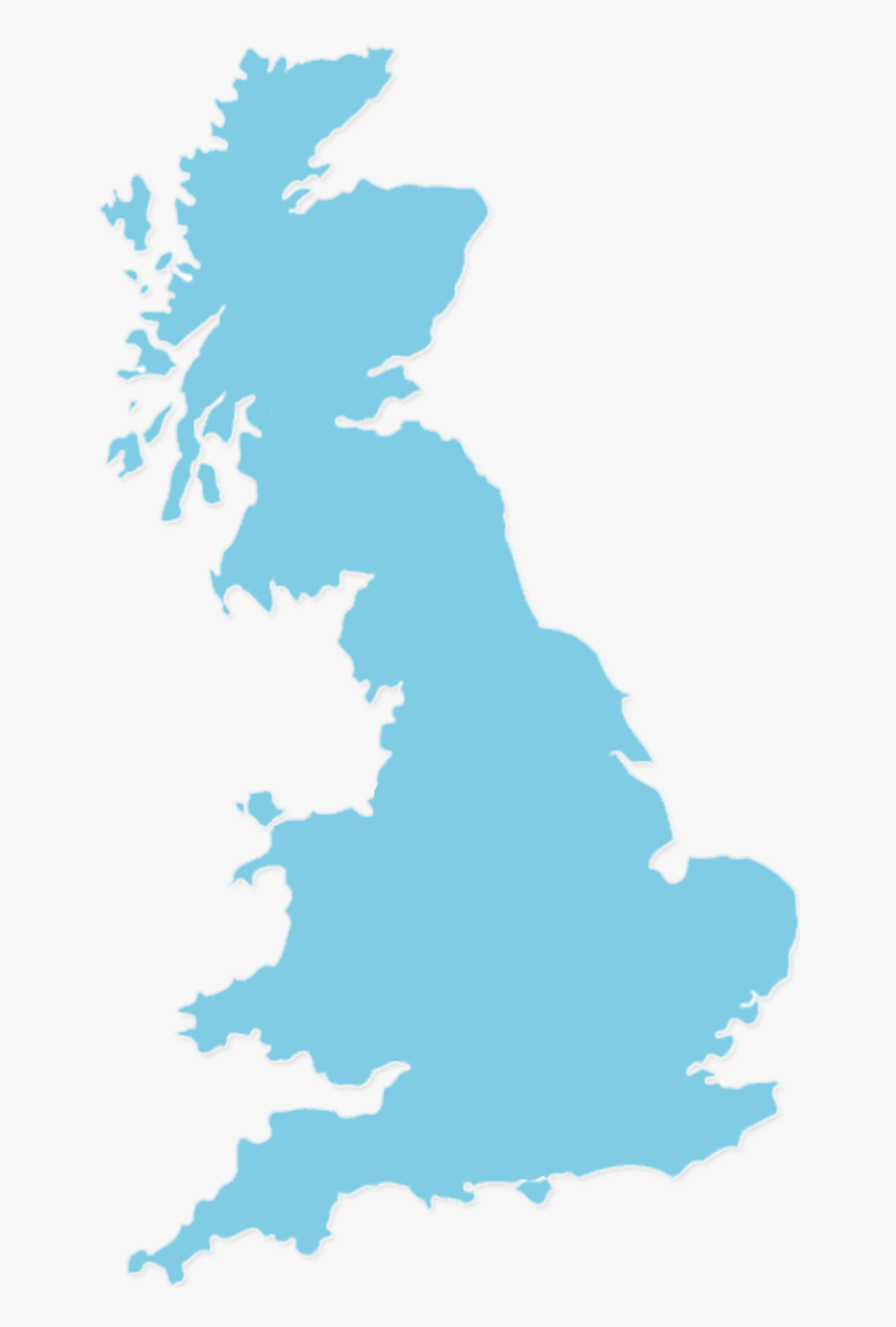 Outline Map Of Great - Cumbernauld On Uk Map, Transparent Clipart