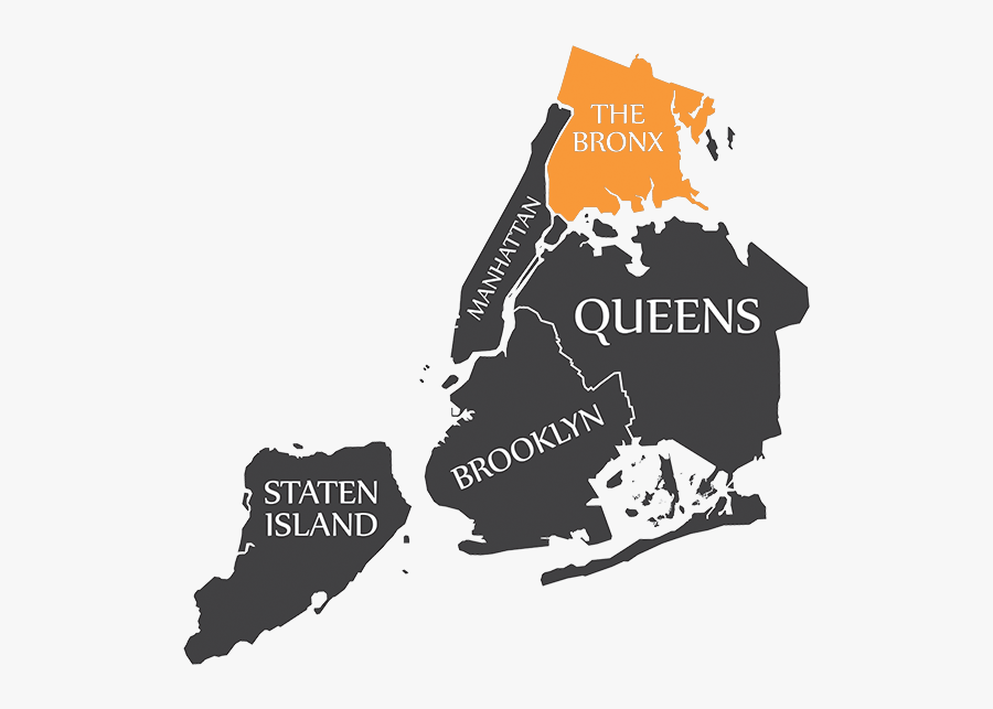 Dna Testing In The Bronx - 5 Families Map New York, Transparent Clipart