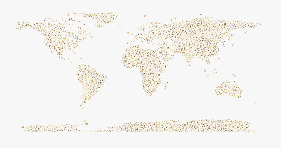Commodity,globe,world - World Map Gold Transparent Background, Transparent Clipart