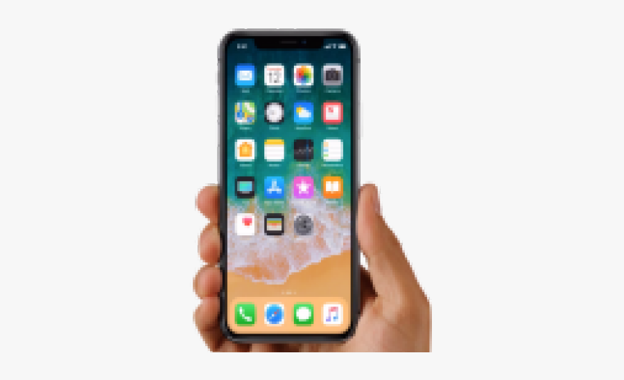 Iphone 10 In Hand, Transparent Clipart
