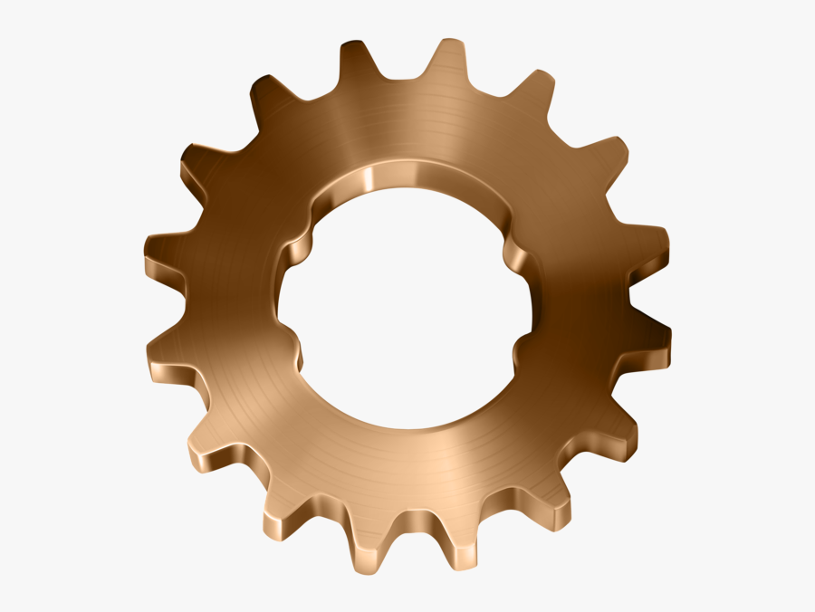 Copper Gear Transparent Clip Art Imageu200b Gallery - Transparent Background Gold Gear Png, Transparent Clipart