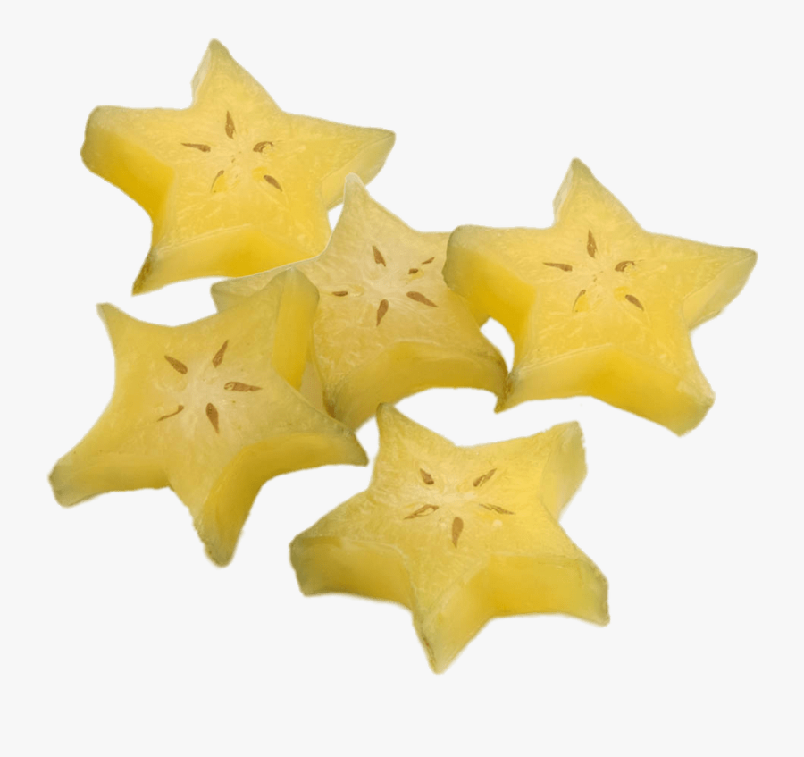 Slices Of Starfruit - Star Fruit Slice, Transparent Clipart